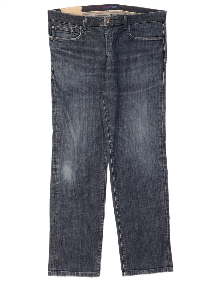 TRUSSARDI Mens Straight Jeans W36 L31  Blue Cotton