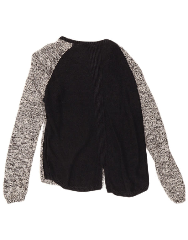 Marks & Spencer Womens Boat Neck Jumper Sweater UK 12 Medium Black