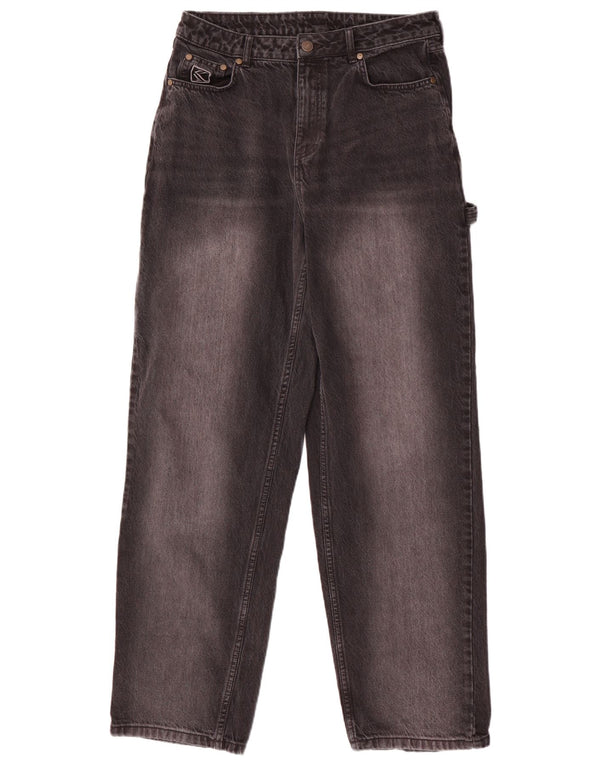 Karl Kani Womens High Waist Loose Jeans W27 L30 Grey