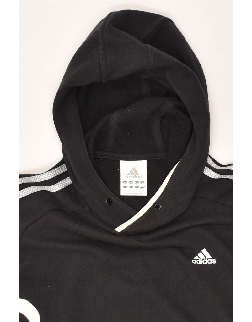 ADIDAS Mens Hoodie Jumper Small Black Cotton | Vintage Adidas | Thrift | Second-Hand Adidas | Used Clothing | Messina Hembry 