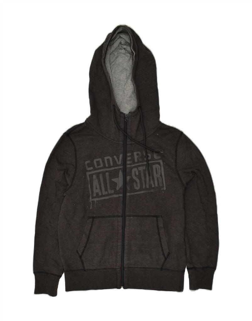 CONVERSE Mens Graphic Zip Hoodie Sweater Medium Grey | Vintage Converse | Thrift | Second-Hand Converse | Used Clothing | Messina Hembry 