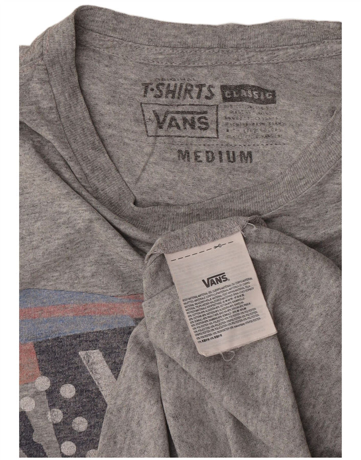 Vans Mens Graphic T-Shirt Top Medium Grey Flecked Cotton