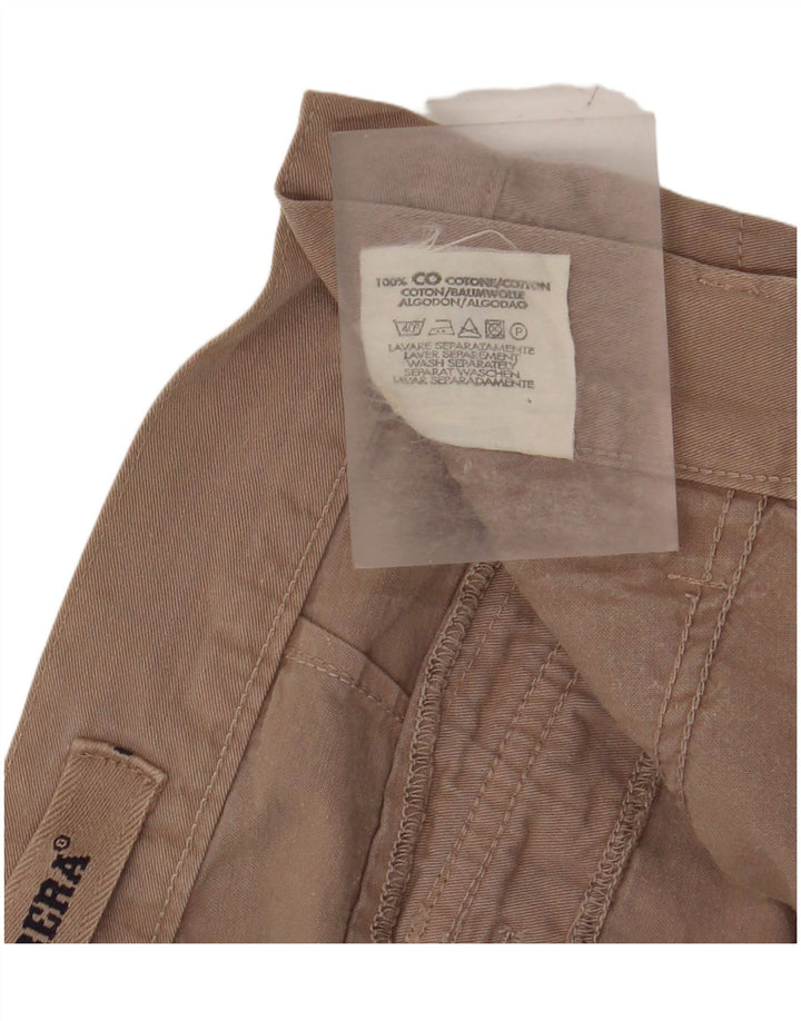 Carrera Mens Straight Cargo Trousers IT 48 Medium W30 L34 Beige Cotton
