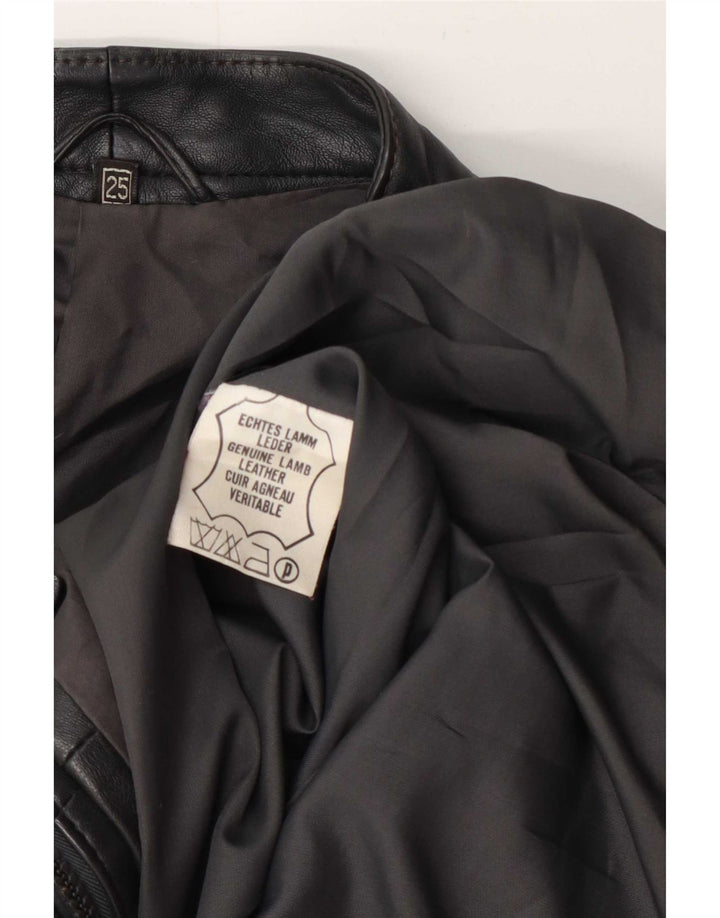 Vintage Mens Leather Jacket UK 38 Medium Grey