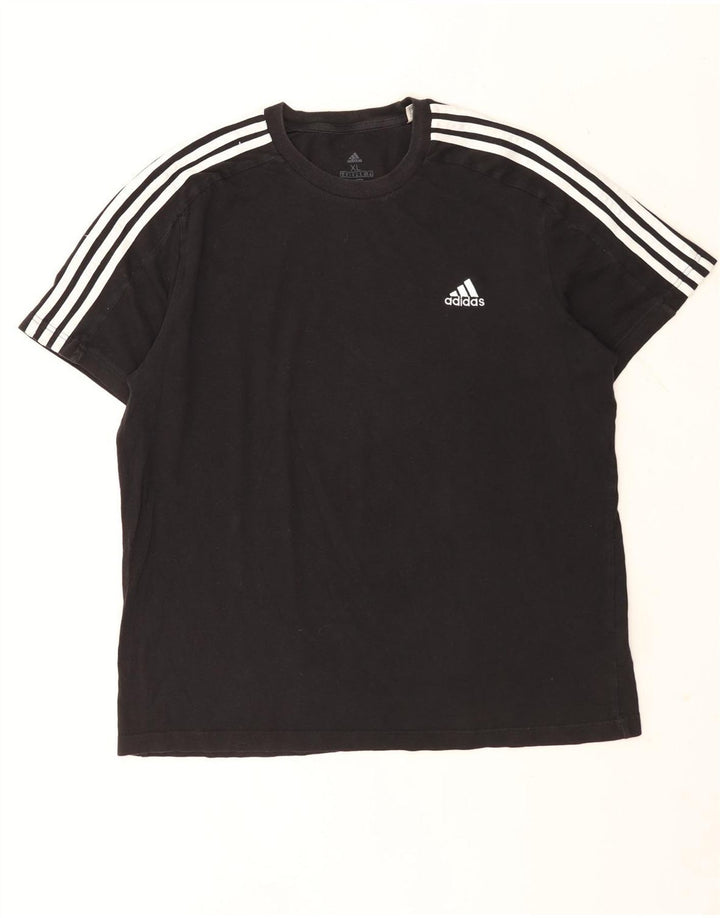 Adidas Mens T-Shirt Top XL Black Cotton