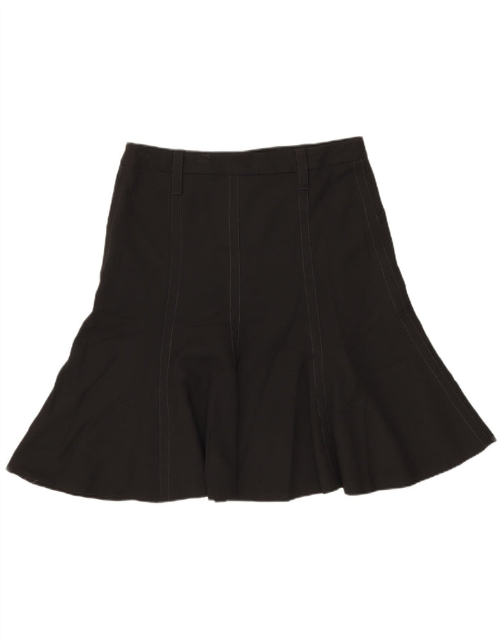 Zara Womens A-Line Skirt EU 42 Large W32  Black Rayon