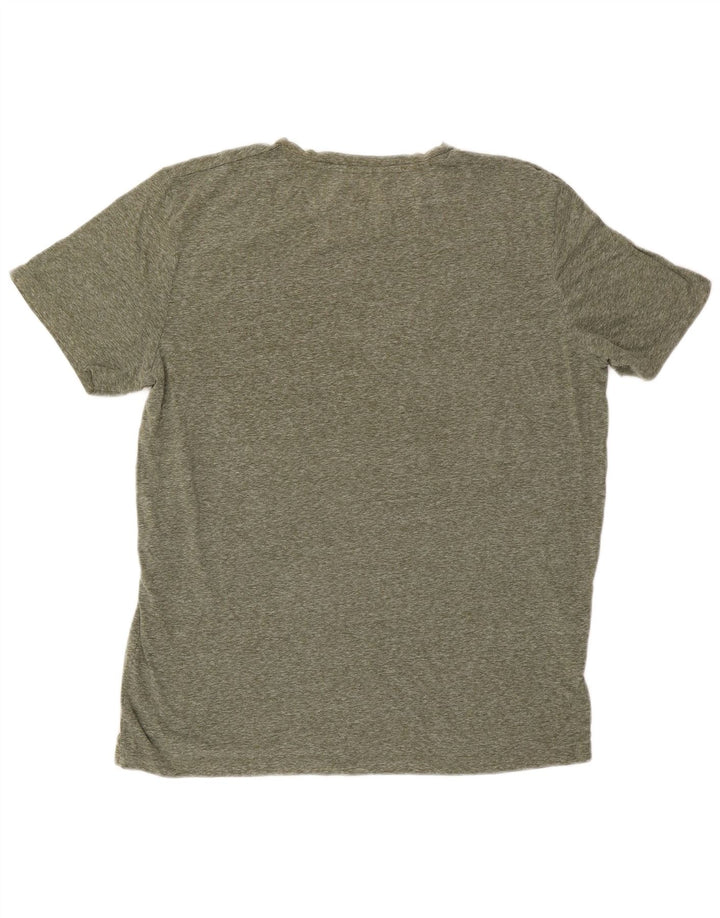 Jack & Jones Mens Graphic T-Shirt Top XL Khaki Flecked Polyester