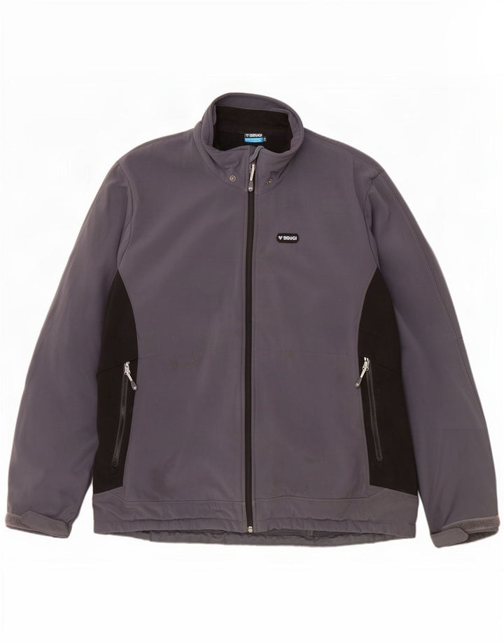 Brugi Mens Windbreaker Jacket UK 44 2XL Grey Polyester