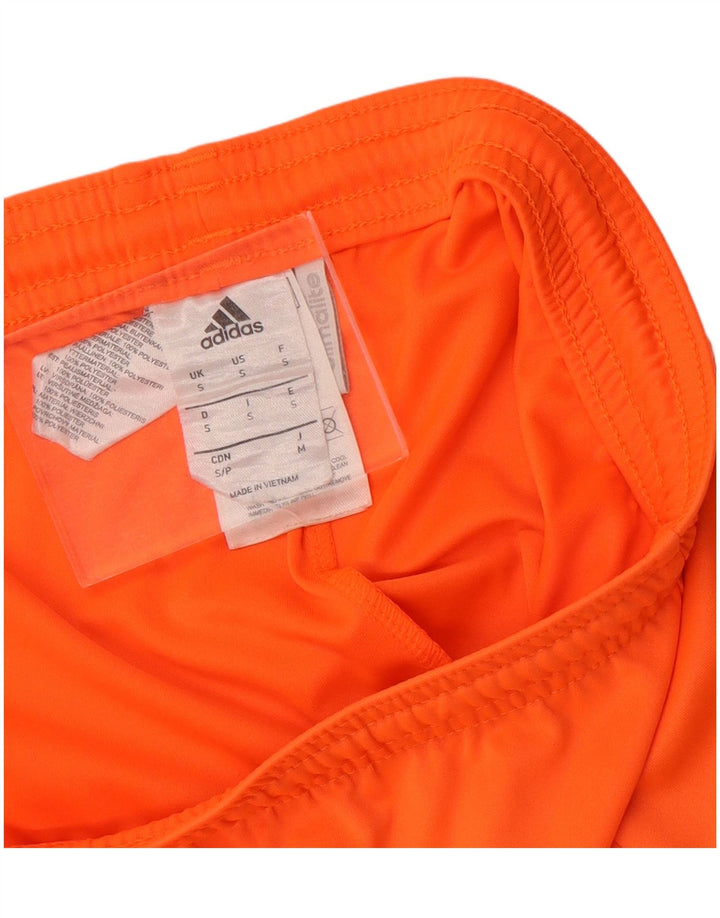 Adidas Mens Climalite Sport Shorts Small  Orange Polyester