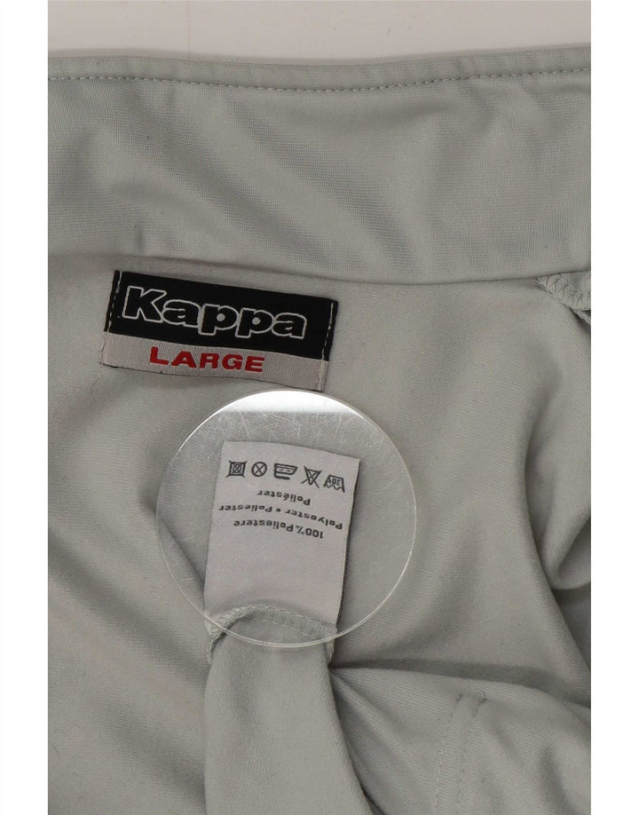 Kappa Mens Tracksuit Top Jacket Large Grey Polyester