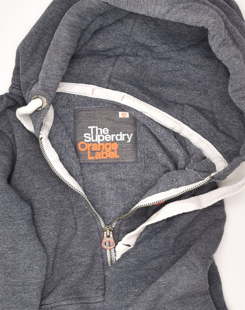 SUPERDRY Womens Zip Hoodie Sweater UK 14 Medium Grey Cotton | Vintage Superdry | Thrift | Second-Hand Superdry | Used Clothing | Messina Hembry 