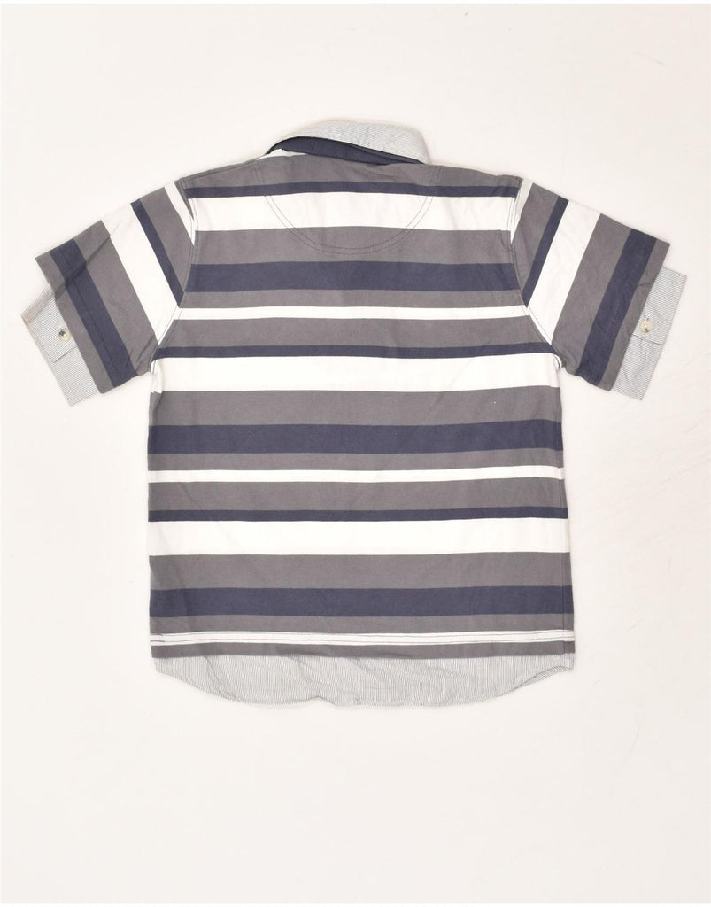 TIMBERLAND Boys Polo Shirt 7-8 Years Grey Striped Cotton | Vintage Timberland | Thrift | Second-Hand Timberland | Used Clothing | Messina Hembry 