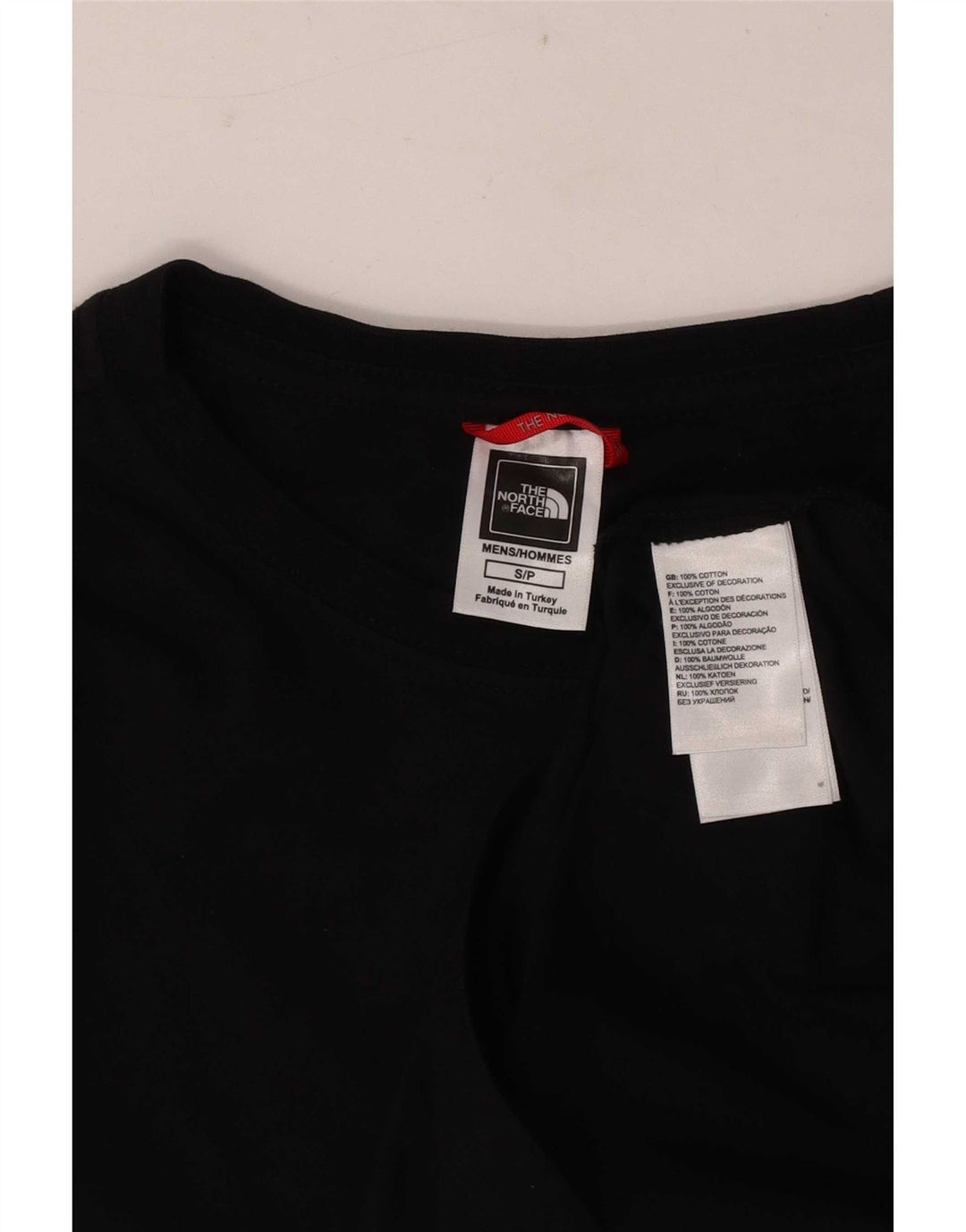 The North Face Mens Graphic Top Long Sleeve Small Black Cotton