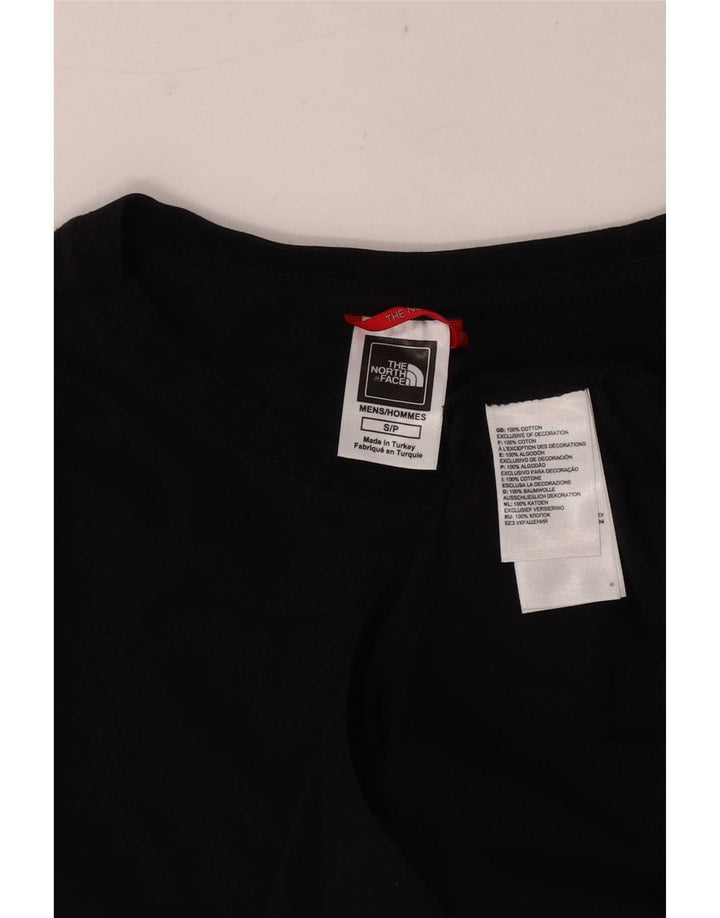The North Face Mens Graphic Top Long Sleeve Small Black Cotton