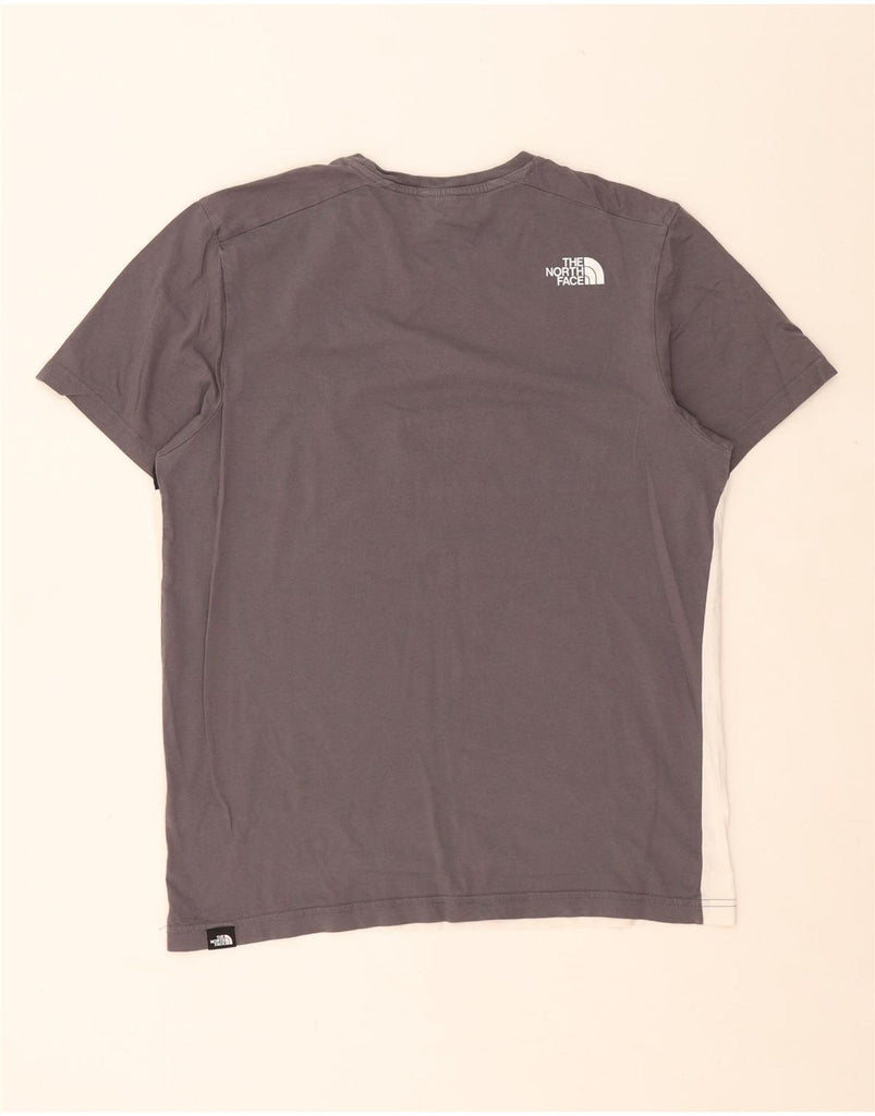 THE NORTH FACE Mens Graphic T-Shirt Top Medium Grey Colourblock Cotton Vintage The North Face and Second-Hand The North Face from Messina Hembry 