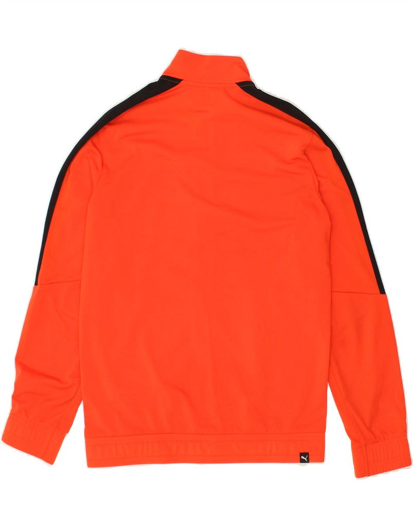 PUMA Boys Tracksuit Top Jacket 13-14 Years Orange Colourblock Polyester | Vintage Puma | Thrift | Second-Hand Puma | Used Clothing | Messina Hembry 