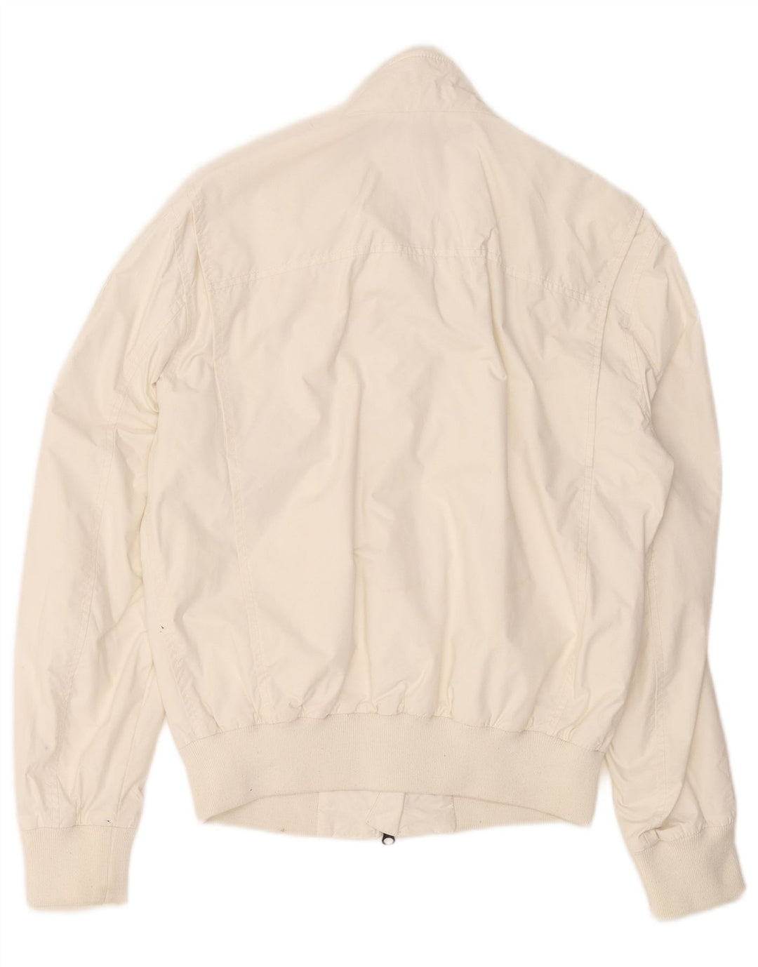 BLAUER Mens Bomber Jacket UK 38 Medium White Nylon