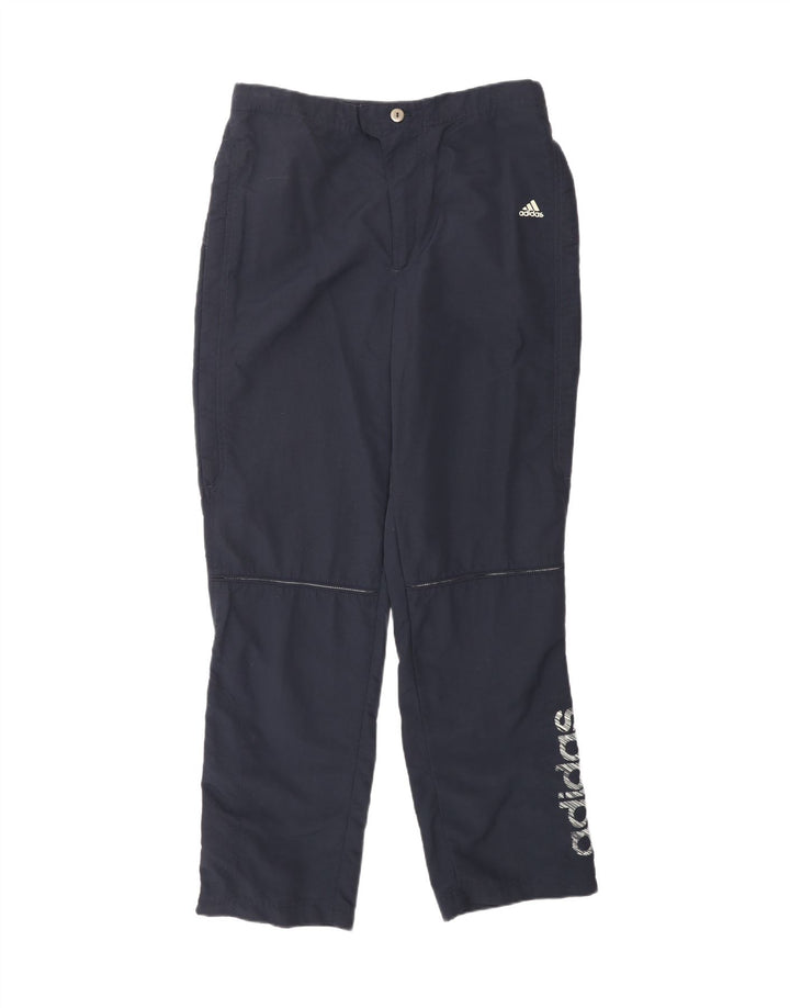 ADIDAS Mens Graphic Windbreaker Trousers Medium  Navy Blue Polyamide Vintage Adidas and Second-Hand Adidas from Messina Hembry 