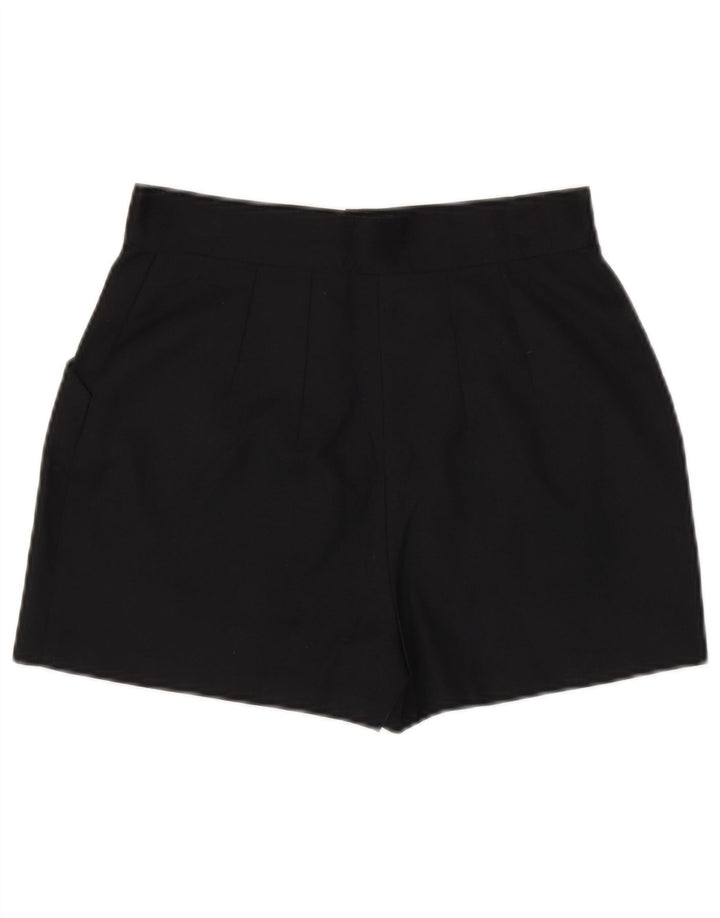 Vintage Womens Casual Shorts Medium W28 Black Polyester