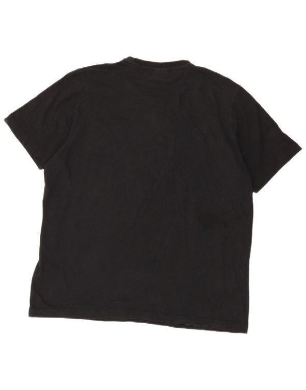 Ellesse Mens T-Shirt Top Large Black Cotton