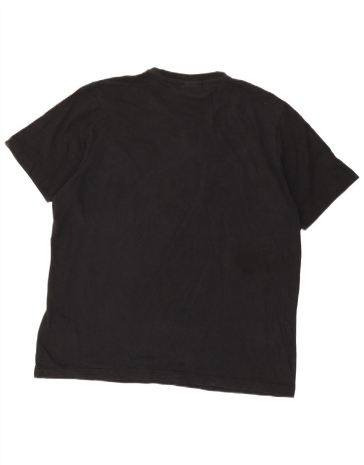 Ellesse Mens T-Shirt Top Large Black Cotton