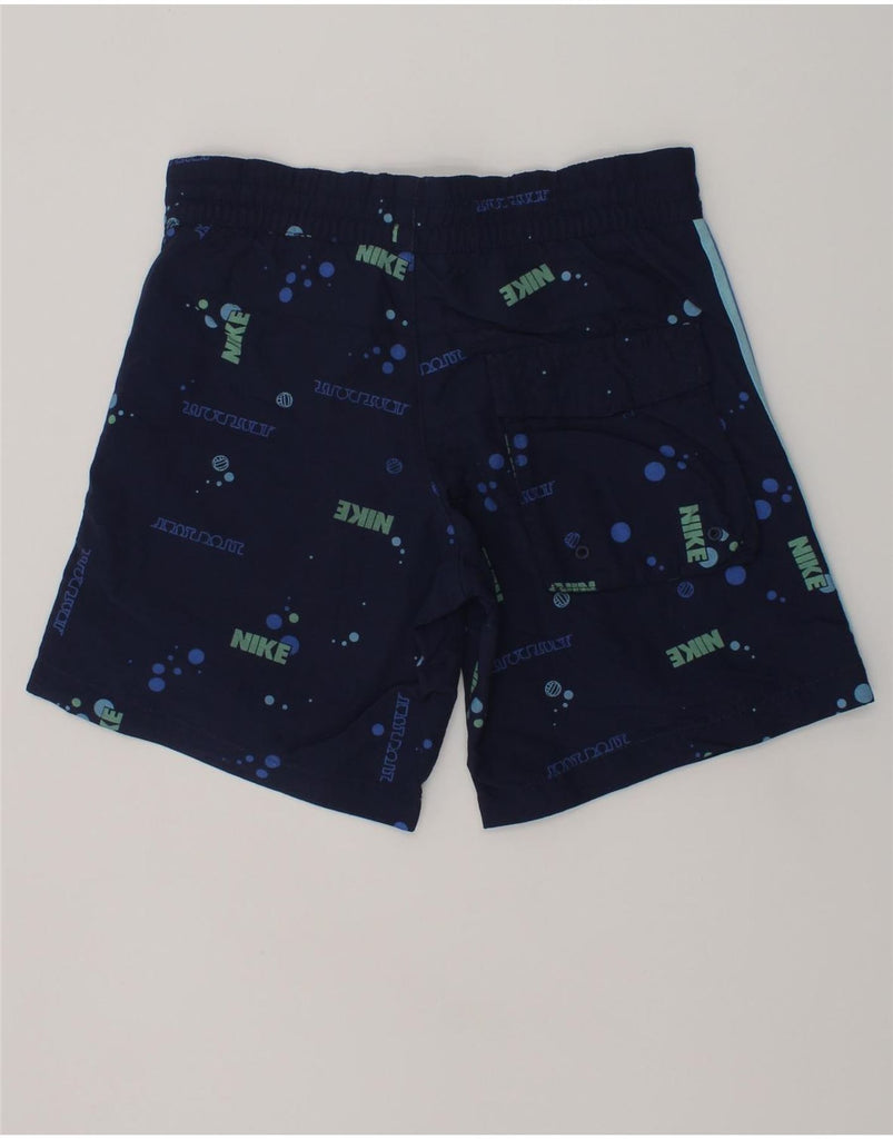 NIKE Boys Graphic Sport Shorts 5-6 Years Medium Navy Blue Nylon | Vintage Nike | Thrift | Second-Hand Nike | Used Clothing | Messina Hembry 