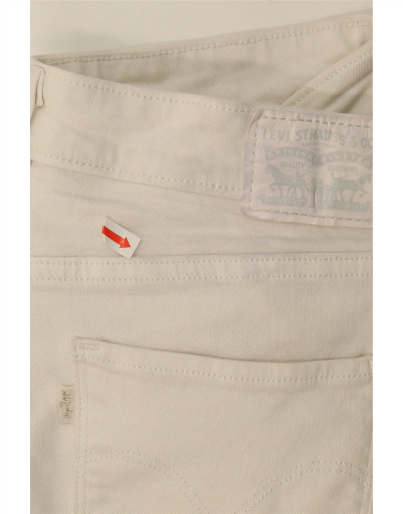 LEVI'S Womens Denim Shorts W28 Medium White Cotton Vintage Levi's and Second-Hand Levi's from Messina Hembry 