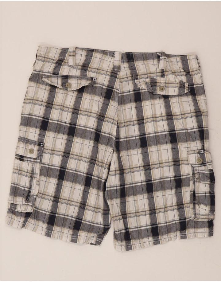 Lee Mens Cargo Shorts W40 XL White Check Cotton