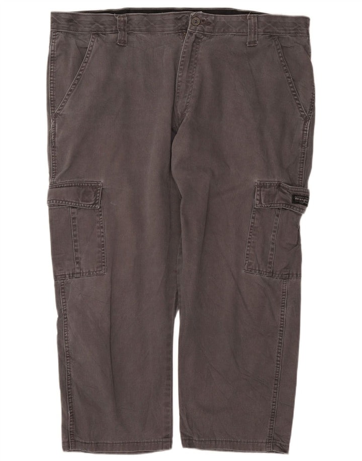 WRANGLER Mens Straight Cargo Cropped Trousers W40 L25 Grey Cotton