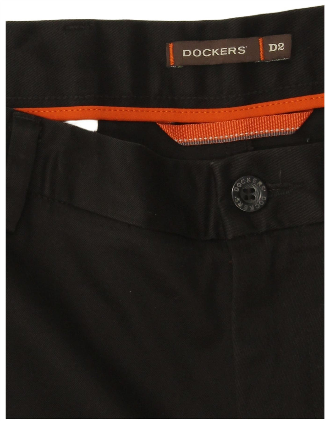 Dockers Mens Straight Chino Trousers W36 L29 Black