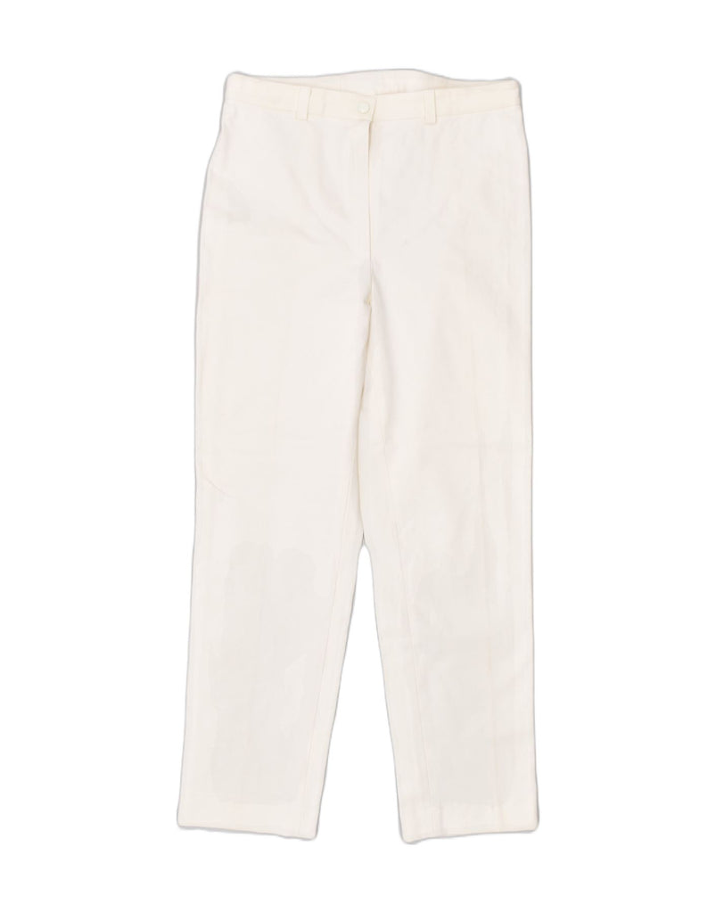 VINTAGE Womens Slim Casual Trousers W32 L28 Off White | Vintage | Thrift | Second-Hand | Used Clothing | Messina Hembry 