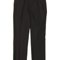 ZARA Mens Straight Suit Trousers EU 40 Medium W31 L32 Black Polyester