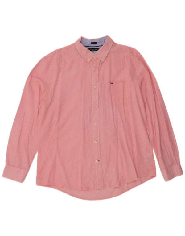 TOMMY HILFIGER Mens Shirt XL Pink Cotton