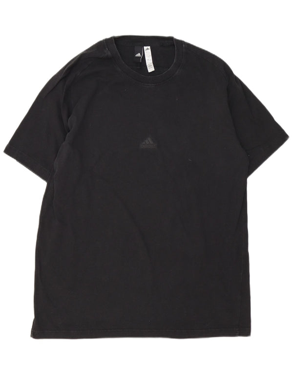 ADIDAS Mens T-Shirt Top Large Black Cotton