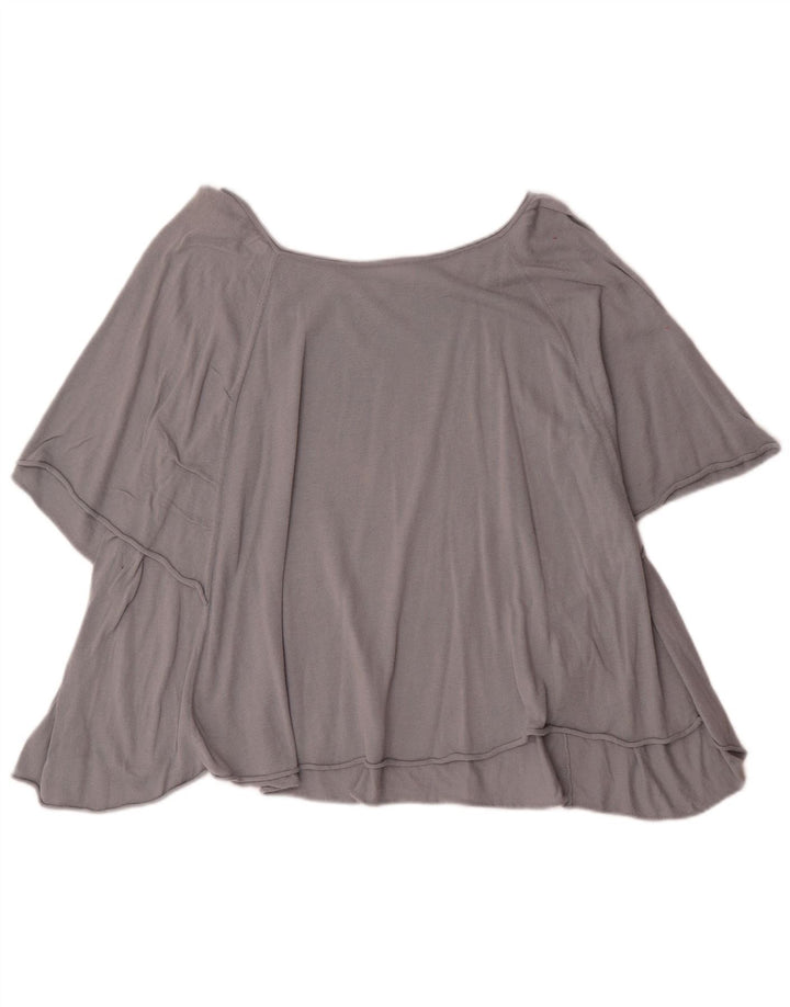 Zara Womens Oversized Blouse Top UK 10 Small Grey Cotton