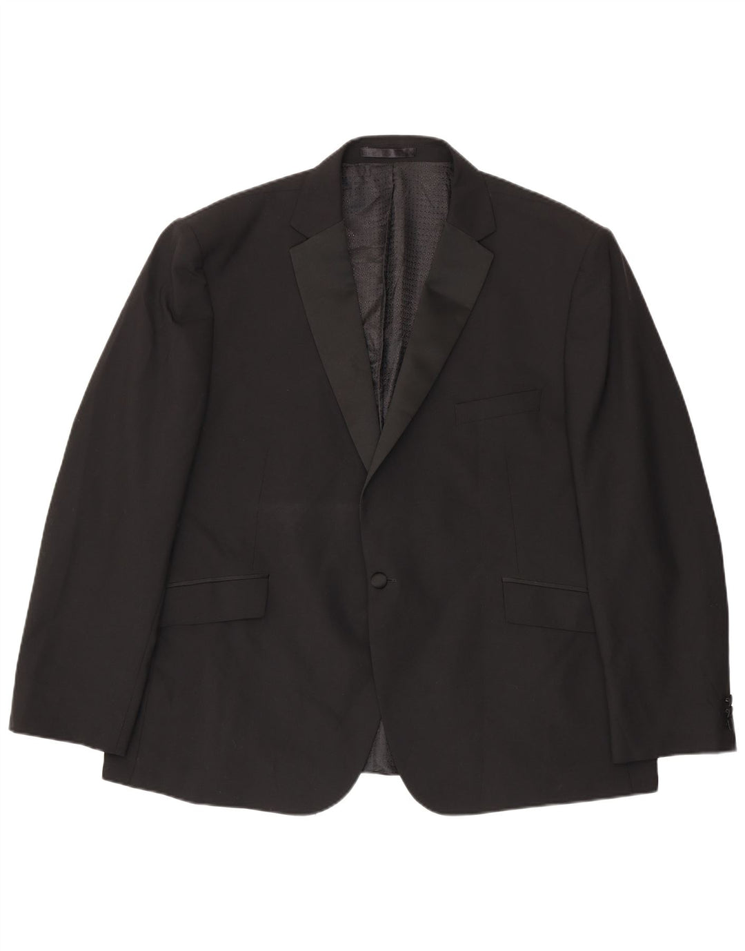 Pierre Cardin Mens 1 Button Blazer Jacket UK 52 6XL Black Polyester