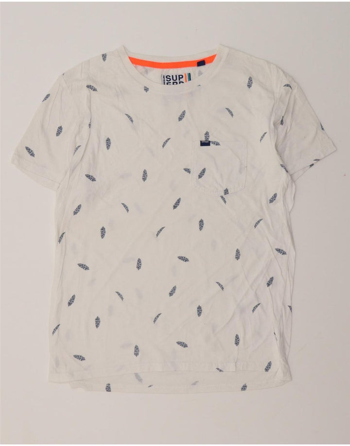 SUPERDRY Mens Graphic T-Shirt Top Large White