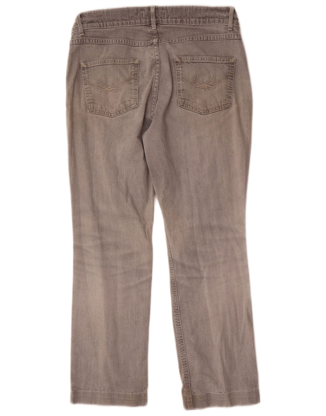 Marks & Spencer Womens Straight Jeans UK 12 Medium W30 L26 Grey Cotton