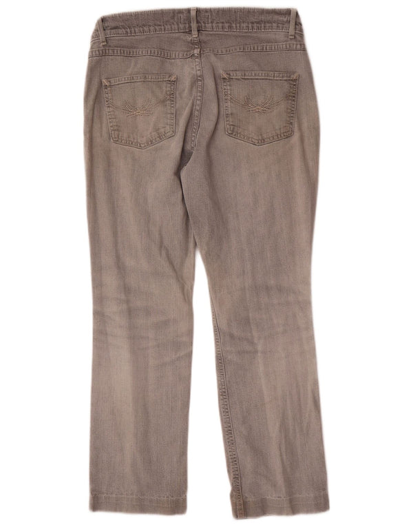 Marks & Spencer Womens Straight Jeans UK 12 Medium W30 L26 Grey Cotton