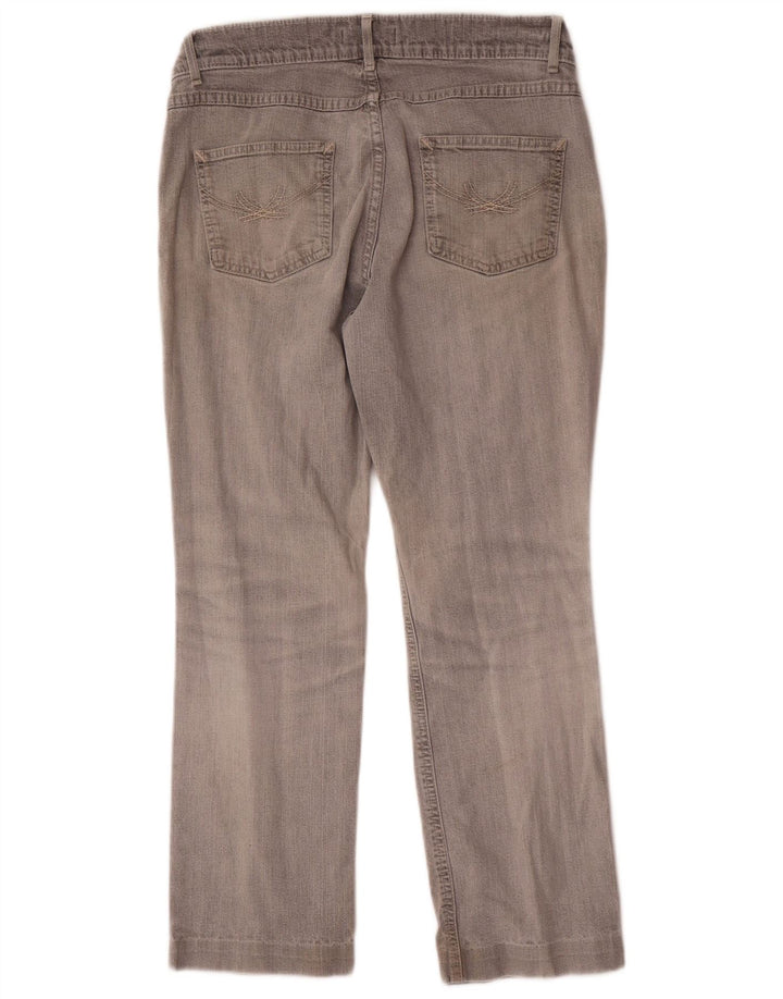 Marks & Spencer Womens Straight Jeans UK 12 Medium W30 L26 Grey Cotton