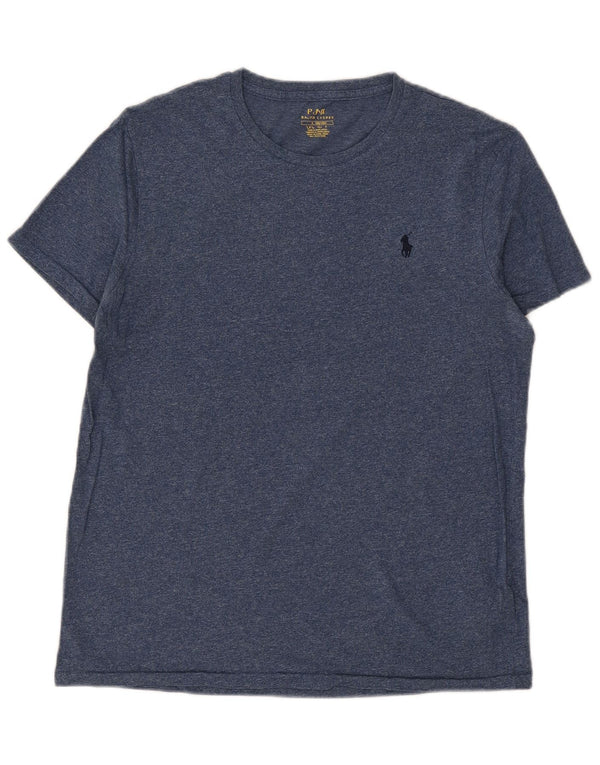 POLO RALPH LAUREN Mens Custom Slim Fit T-Shirt Top Large Navy Blue Cotton