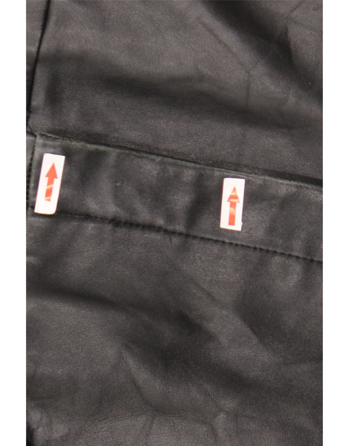 Helium Womens Leather Coat UK 10 Small Black