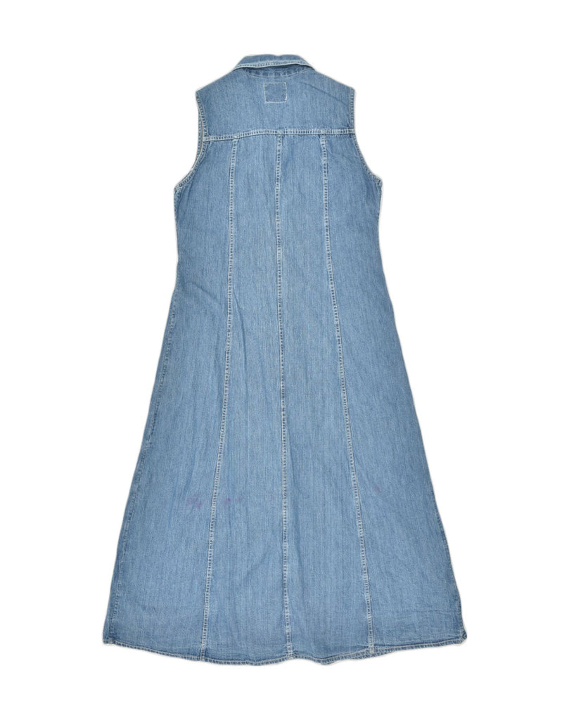 JEAN PAUL Womens Sleeveless Denim Dress UK 12 Medium Blue Cotton | Vintage Jean Paul | Thrift | Second-Hand Jean Paul | Used Clothing | Messina Hembry 