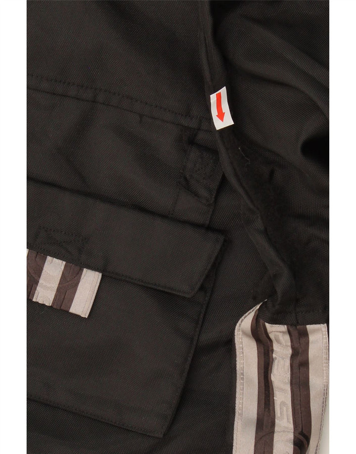 ADIDAS Womens Hooded Pullover Tracksuit Top Jacket UK 14 Medium Black Vintage Adidas and Second-Hand Adidas from Messina Hembry 