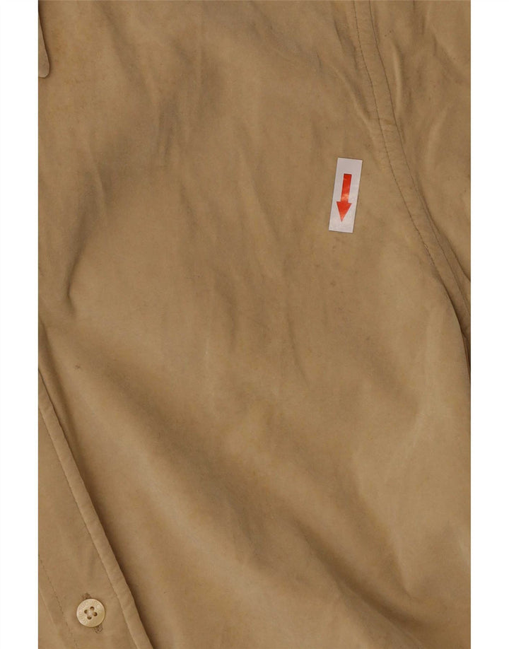 Calvin Klein Jeans Mens Shirt Large Beige Viscose