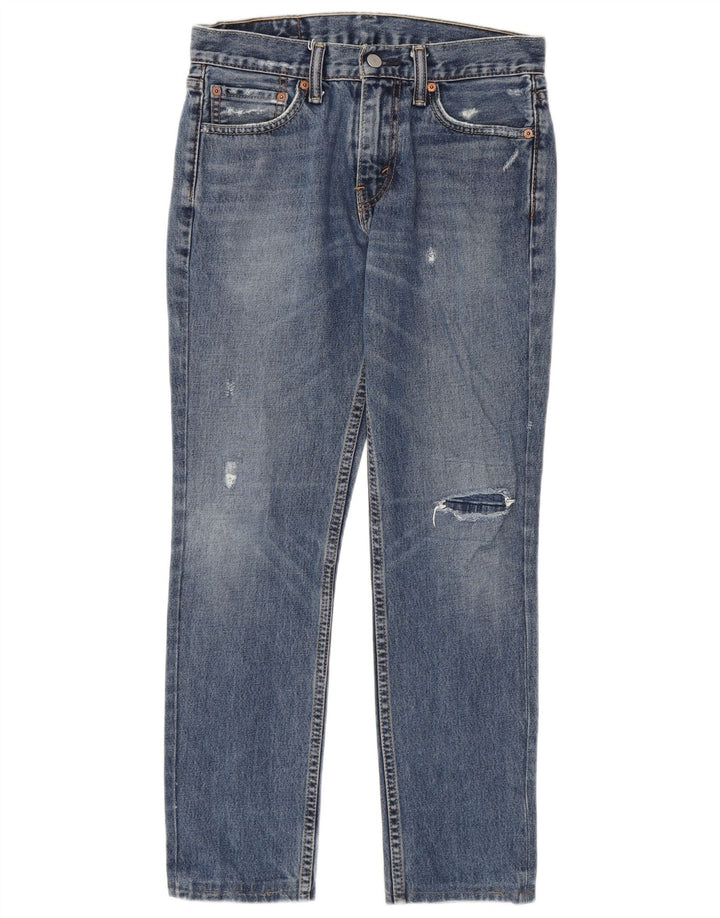 Levi's Womens 511 Distressed Slim Jeans W30 L28 Blue Cotton