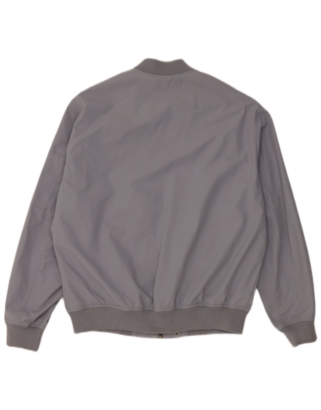 Zara Mens Bomber Jacket UK 38 Medium Grey Polyester