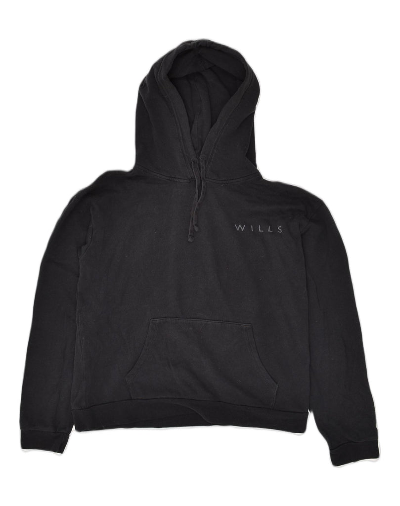 JACK WILLS Womens Oversized Hoodie Jumper UK 10 Small Black Cotton | Vintage Jack Wills | Thrift | Second-Hand Jack Wills | Used Clothing | Messina Hembry 