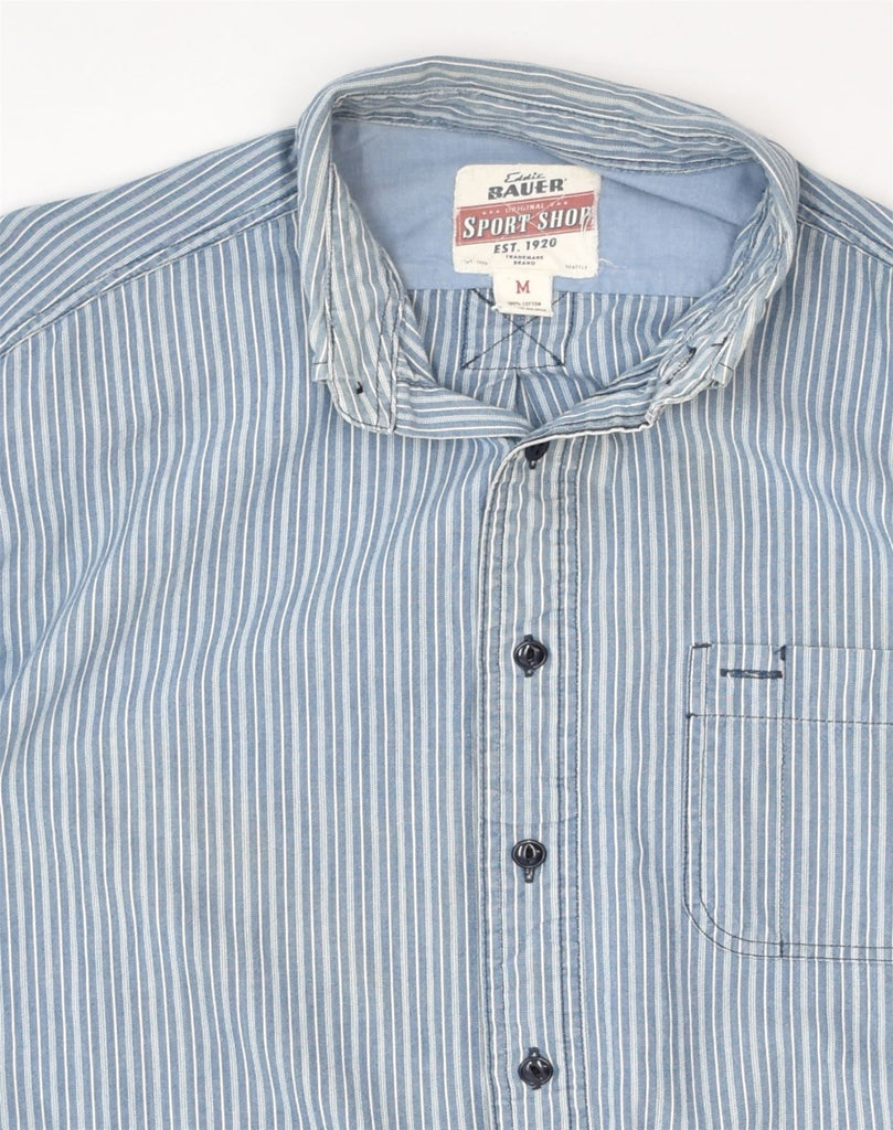 EDDIE BAUER Mens Shirt Medium Blue Striped Cotton | Vintage | Thrift | Second-Hand | Used Clothing | Messina Hembry 