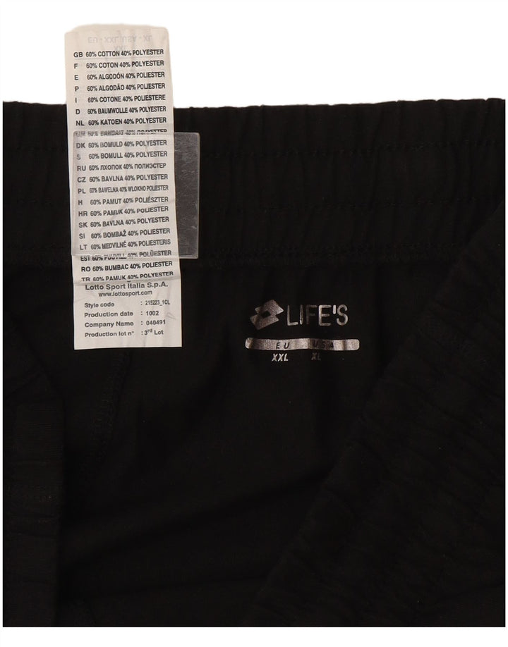 Lotto Mens Sport Shorts 2XL Black Cotton
